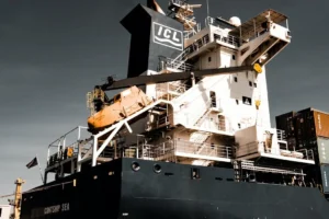 Commercial vessel showing hazardous workplaces where a maritime injury lawyer handles claims for injured seamen.