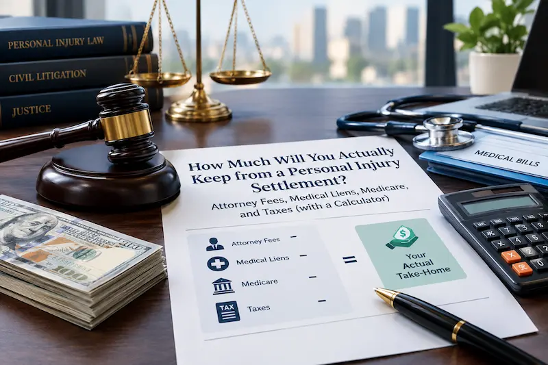How Much of Your Personal Injury Settlement Will You Actually Keep Attorney Fees, Medical Liens, Medicare, and Taxes (Calculator)